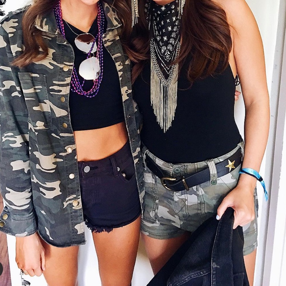 Free people camo shorts